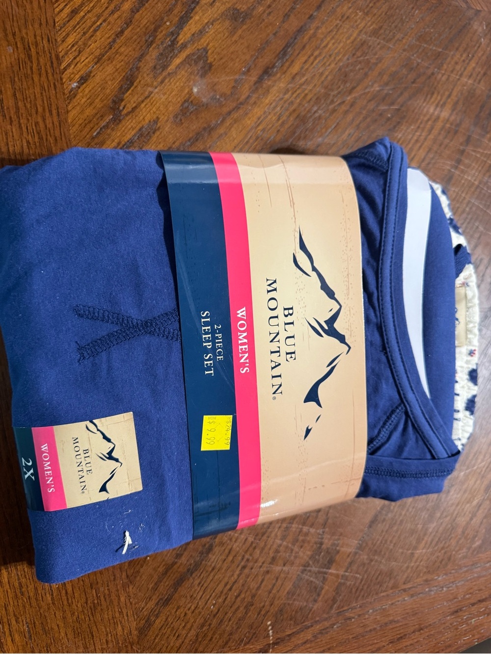 Blue Mountain Women's Navy Undershirt Sleep Top
